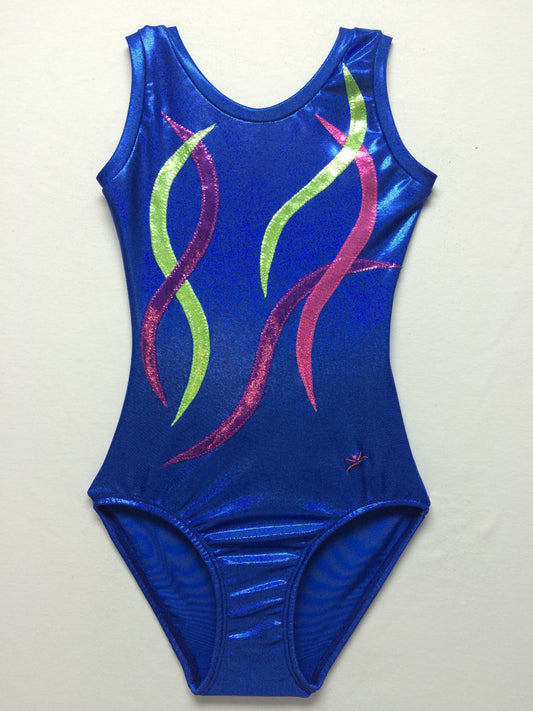 S5 Royal Blue Micro-dot Tank Bodysuit